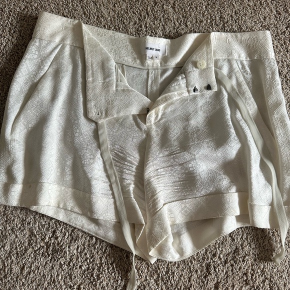 Helmut Lang Pants - Helmut Lang Women's White Shorts